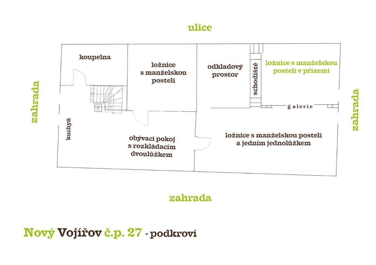Chalupa Novy Vojirov Cp. 27 Nová Bystřice エクステリア 写真